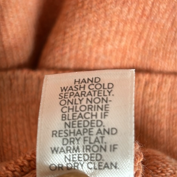 Pure J JILL Red Clay Heather Coral Waist Drawstring midi sweater dress size L - Picture 12 of 12